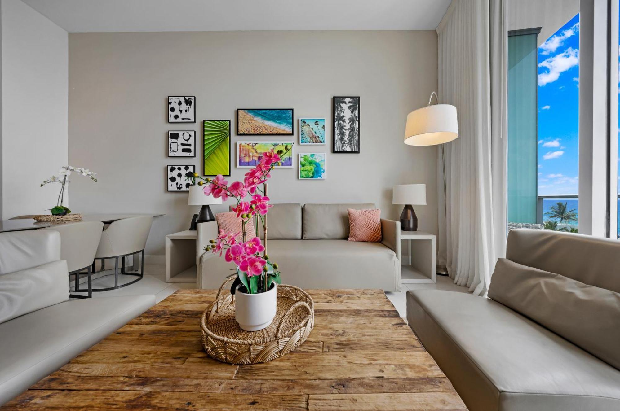 Wake Up To The Sound Of Waves In A Stylish Condo In A Luxury Resort 好莱坞 外观 照片